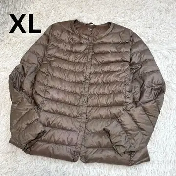 새상품급 UNIQLO 울트라 라이트 다운 XL 브라운 노카라