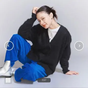 V넥 빅 실루엣 니트 가디건