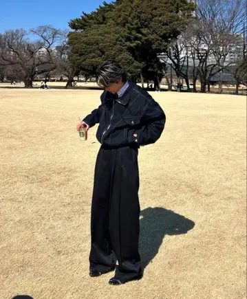 포켓 데님 자켓 블랙 L 사이즈