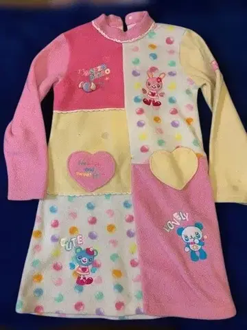 메조피아노 긴팔 원피스 130cm 화이트, 캐릭터 다수