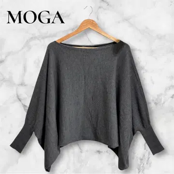 새상품급 MOGA 모가 돌먼 니트 울 100% 그레이 고급