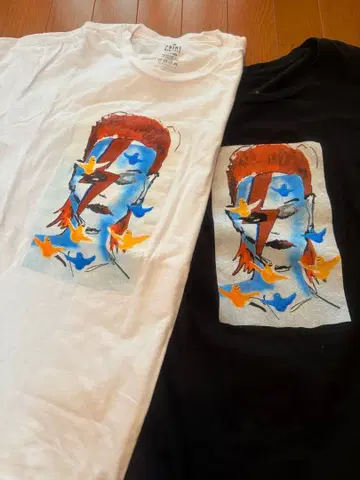 Prime Gonz 데이비드 보위 아트 티셔츠 2종 세트