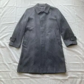 그레이 헤링본 트렌치코트