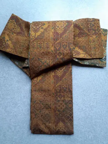 반폭 오비 격조 높은 전통적인 직조 패턴 15.4 x 403 미사용