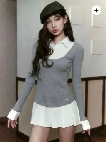 andwang 셔츠 플리츠 미니 원피스 01