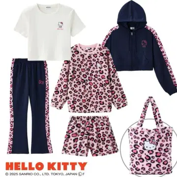 헬로키티 레오파드 무늬 세트
