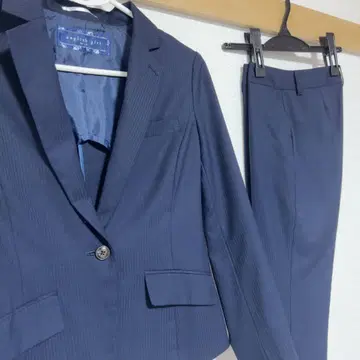 네이비 스트라이프 비즈니스 팬츠 수트 9호