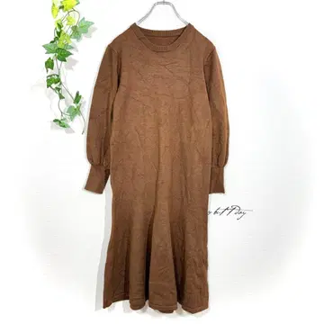 visit design 비지트디자인 니트 원피스 브라운 L 사이즈