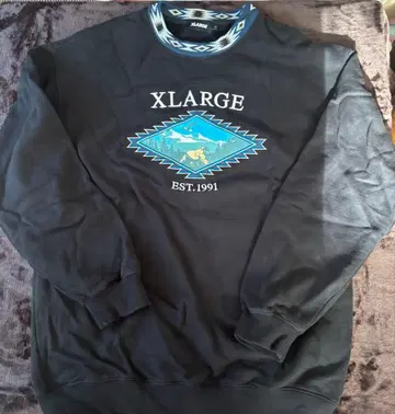 XLARGE 블랙 맨투맨 L 사이즈