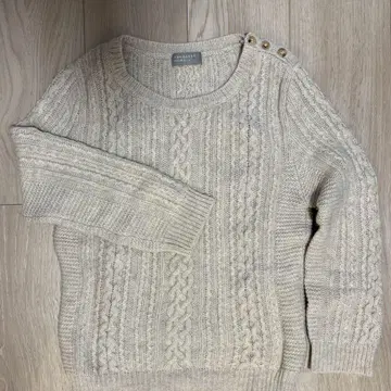 마가렛호웰 케이블 니트 (7부 소매)
