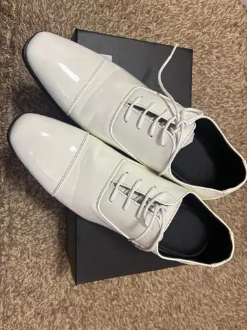 브라이덜 신발 남성용 화이트 에나멜