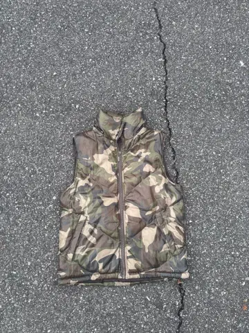 00s Y2K 카모플라쥬 다운 베스트 테크 계열 archive