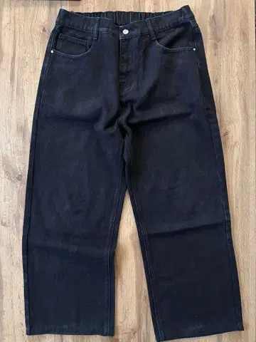 NEW WAVE STREET CULTURE 배기 데님 블랙