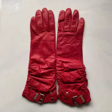 새상품급 마이클콜 가죽 롱그로브 가죽 장갑 레드 사이즈 7