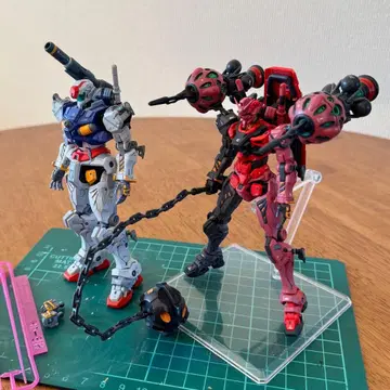 HG 빨간 건담 경캐논 전체 도색 완료