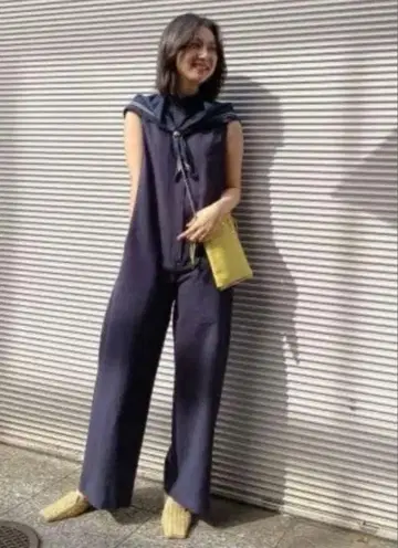 AMERI ameri 세일러 스카프 롬퍼스 M 네이비