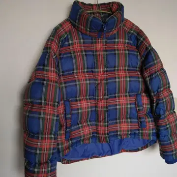 유니클로 x JW ANDERSON 체크 무늬 다운 자켓 M 사이즈