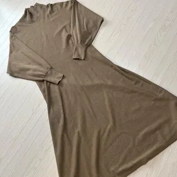 야마다야 니트 롱 원피스 브라운 프리