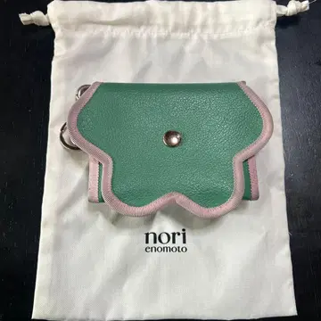 노리 에노모토 접이식 지갑 그린 네이비