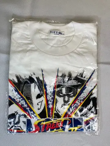 미사용 당시물 GUNZE 스트리트 파이터 II T셔츠 M-L