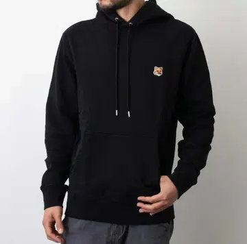 메종 키츠네 블랙 후드티 S