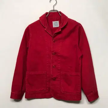 아메카지 스트릿 BEAVER 구제 의류 코튼 컬러 레드 커버올