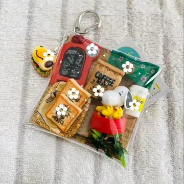 가챠 파우치 스누피 카페 테마 캡슐 토이 키링