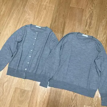 새상품급 피노레 울 니트 세트 2장 앙상블 가디건 M