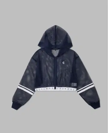 CRONOS 메쉬 후드 크롭 후드티