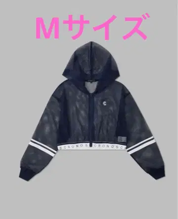 CRONOS 메쉬 후드 크롭 후드티