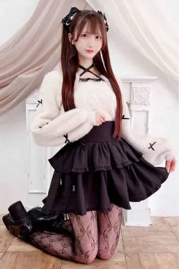 치비 리본 케이프풍 니트 핑크 MA*RS MARS