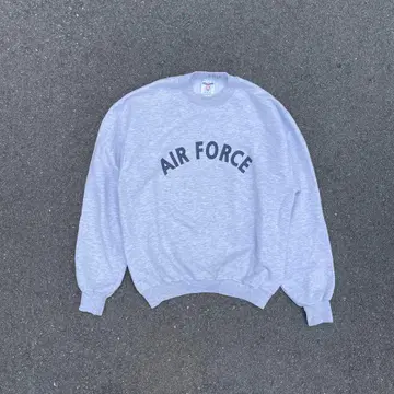 미군 USAF AIR FORCE 프린트 맨투맨 트레이닝복 그레이