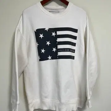 타미힐피거 데님 성조기 빅 로고 트레이닝복
