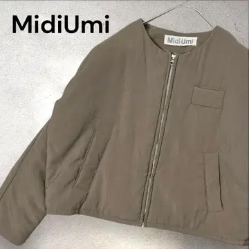 MidiUmi 카키 노카라 자켓