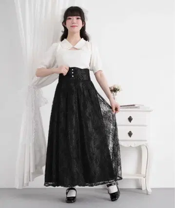 DearMyLoveRose 백리본 하이웨스트 플레어 스커트