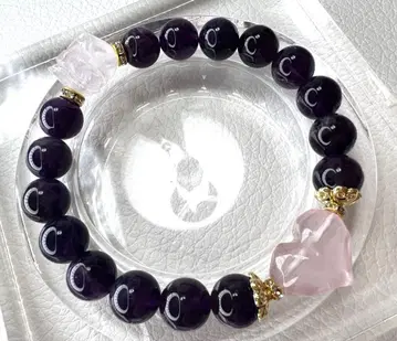 자수정 고품질 파인애플컷 로즈쿼츠 하트 로즈