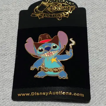 [ 레어 ] DisneyAuctions 스티치 건맨 핀 배지