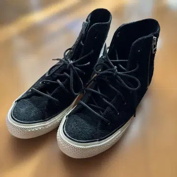 SINME 콜라보 컨버스 하이컷 스니커즈 스웨이드 블랙 24cm