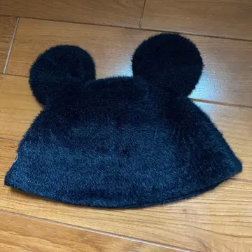 디즈니씨 팬캡 퍼버킷 블랙 미키 귀달이