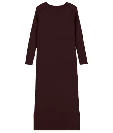 KOBE RETTUCE 오카베 아유미 콜라보 타이트 리브 니트 롱 원피스