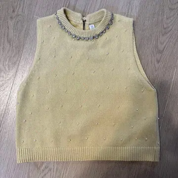 ZARA 비쥬 펄 장식 베스트