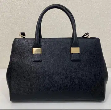 미사용에 가까운 컨디션 최상 FURLA 훌라 가죽 핸드백 숄더백 블랙