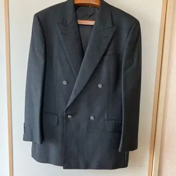 DAKS 그레이 더블 브레스트 자켓