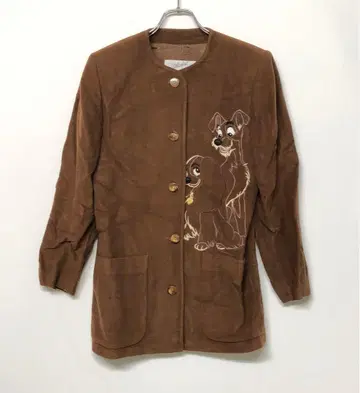 GEORGYA STUDIO 구제 의류 완완 이야기 자수 롱 자켓