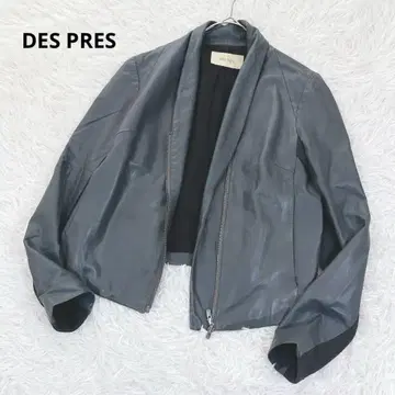 데프레 라무 가죽 자켓 숄카라 양가죽 이소재 울100 지퍼