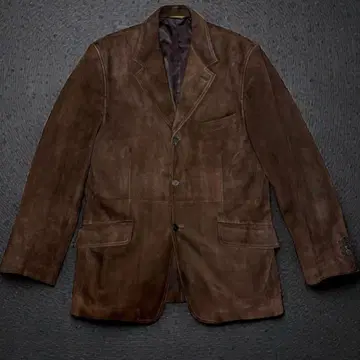 레어 L2 폴 스미스 양가죽 라무 스웨이드 테일러드 자켓 브라운