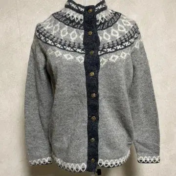 Yankee 여성용 페어아일 패턴 가디건