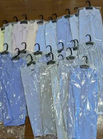 커터 셔츠 와이셔츠 L 긴팔 남성용 30개 묶음 판매