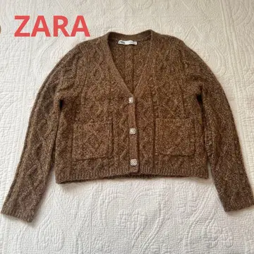 ZARA 가디건 비쥬 버튼