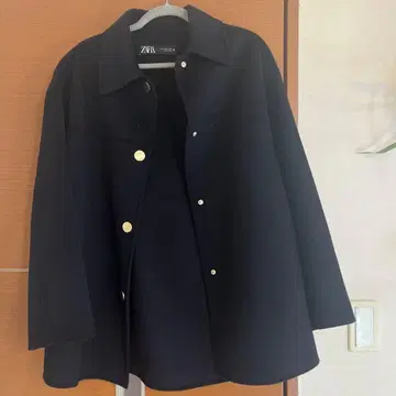 ZARA 네이비 울 혼방 코트